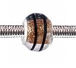 Pandora Style Charm Bead (Z47) Murano Lampwork Glass (14mm x 10mm) (fits Troll too)