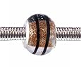 Pandora Style Charm Bead (Z47) Murano Lampwork Glass (14mm x 10mm) (fits Troll too)