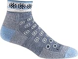 Darn Tough Vermont Athletic Merino Wool 1/4 Cushion Sock (Annie Light Denim, Large)