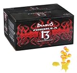 Diablo Formula 13 Paintballs - 2000 Rounds - Yellow / Pink Shell - Yellow Fill