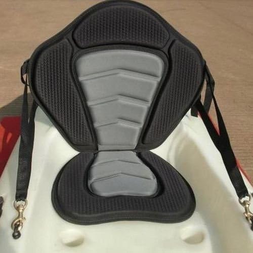 New Deluxe Adjustable Padded Kayak Seat + Detachable Back Bag Canoe Backrest