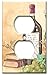 Art Plates - Outlet Cover Decorative Metal Wall Plate - Wine Table - (Made in USA)