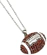 Football Mom Football with Crystal Stones Necklace