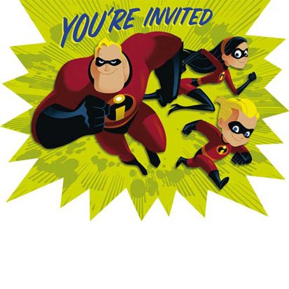 The Incredibles Invitations 8ct