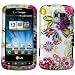 Colorful Painting Butterfly Flower Rubber Coating Hard Case 2 Piece Snap On Faceplate for LG Enlighten / LG Optimus Slider / VS700 / VS 700 / LS700 / LS 700 (Verizon, Virgin Mobile, Net10, TracPhone, StraightTalk)