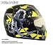 Advanced Hawk Vicious Viper Black and Yellow Gloss Full Face Motorcycle Helmet