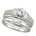 14K White Gold Diamond Wedding Set Semimount