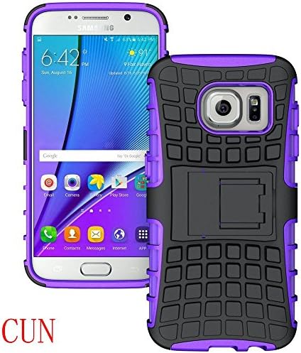 S7 Edge case,Samsung Galaxy S7 Edge case,CUN*NEW shockproof Tough Rugged Dual-Layer Case with Built-in Kisckstand Heavy Duty Rugged Dual Layer Case with kickstand (Purple)