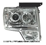 2009-2011 Ford F-150 CCFL LED Halo Projector Headlights /w Amber (Black)