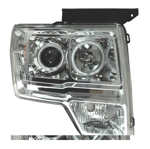 ford f 150 specs:2009-2011 Ford F-150 CCFL LED Halo Projector Headlights /w Amber (Black) Images