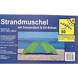 Strandmuschel 46254 mit zus�tzlichem Sonnendach und UV-Schutz - 270 x 120 x 120 cmvon "Unbekannt"