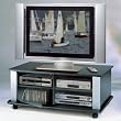 Elite EL147 47 Inch Wide TV Stand With Easy-To-Roll Casters (Grey/Silver )