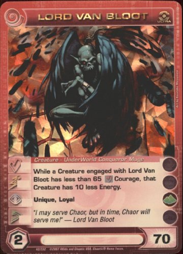 LORD VAN BLOOT Chaotic Premium Edition Season 1 Ultra Rare Gold Foil Card & Unused Code (MAX ENERGY 70)