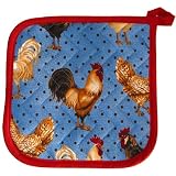 8 Potholder - Roosters