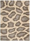 Nourison Shaggy Giraffe Beige 2.3-Feet by 3.9-Feet Polyacrylic-Blend Shag Rug