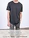 JC DISTRO Mens Hipster Hip Hop Cotton Elong Round Scallop Hemline Tshirt Black Medium