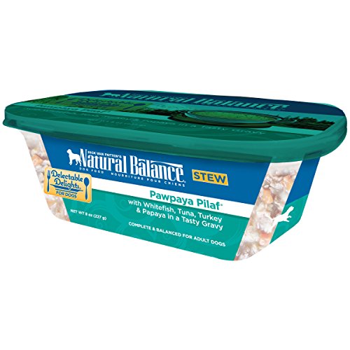 Dick Van Patten's Natural Balance Natural Balance Delectable Delights Pawpaya Pilaf Stew Wet Dog Food, 8-Ounce Container, 12 Pack