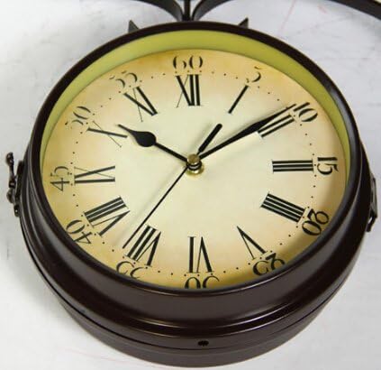 European Fashion Decoration Modern Living Room Wall Clock Creative Mute Double-sided Wall Clock Roman and Arabic Numerals