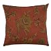 Home Crewel Flower Toss Pillow - Rust (20x20")