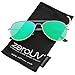 zeroUV - Classic Teardrop Full Metal Flash Mirrored Flat Lens Aviator Sunglasses 54mm