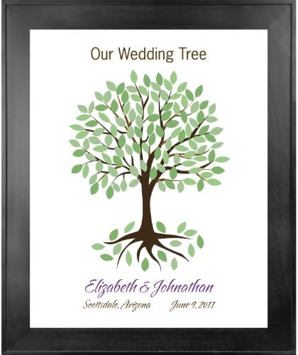 Signature Only Wedding Guest Book Tree # 10 24x30 for 125-150 guests