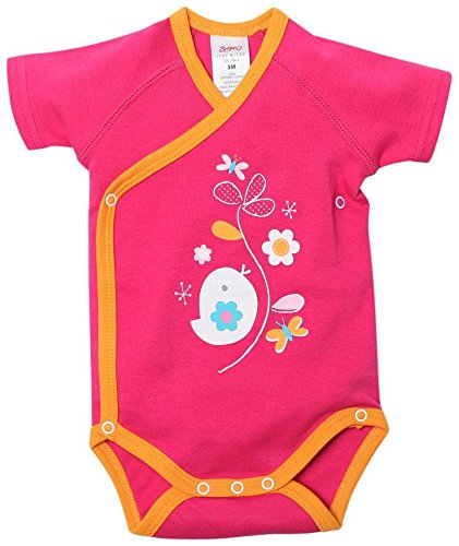 Zutano Baby Girls' Friendly Bird Wrap Body (Baby) - Fuch