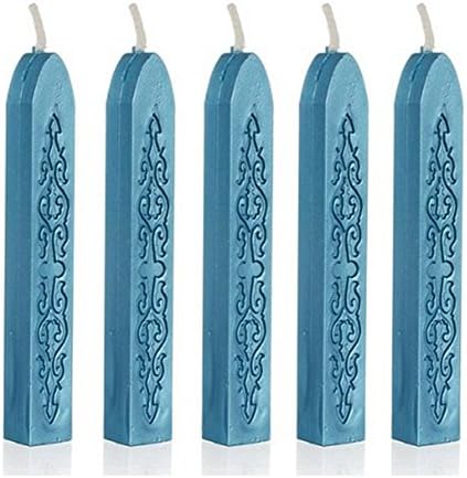 LILI123 5pcs Traditional Postable Decor Sealing Wax Stick Invitations Envelope Letter(Blue)