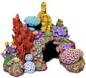 Exotic Environments Caribbean Living Reef Aquarium Ornament, Mini , 4-inch By 3-1/2-inch By 3-1/2-inch