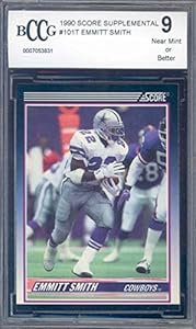 1990 score supplemental #101t EMMITT SMITH rookie BGS BCCG 9 Graded Card