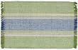 Durable Hand Woven 100% Cotton Green Striped Placemat 12x18 Inches Set / 6