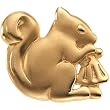 14K Yellow Gold "Trusting Squirrel" Brooch