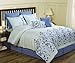 Read Luxury Home 8-Piece Leaves Comforter Set, Blue, California King Details Luxury Home 8-Piece Leaves Comforter Set, Blue, California King