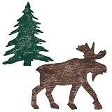 Wallies 12137 Moose and Trees Wallpaper Cutout