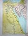 c1890 HOLY BIBLE MAP EGYPT SINAI PENINSULA RED SEA