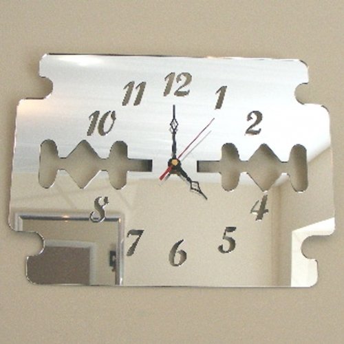 Rasoir Pendule Miroir 35cm x 30cm