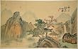 Original Chinese Watercolor on Silk -Vintage Landscape Painting / Sumi-e (#004)