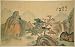 Original Chinese Watercolor on Silk -Vintage Landscape Painting / Sumi-e (#004)