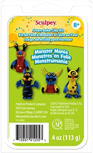 Logeso(TM) Sculpey Clay Kit 1 Ounce 4/Pkg Monster Mania K38080