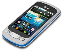 LG P500 OPTIMUS One Smartphone (Android 2.2, 3 MP Kamera, 8,1 cm (3,2 Zoll) Touchscreen, 2GB Speicherkarte, 3,5mm Klinkenbuchse) blue / chrome