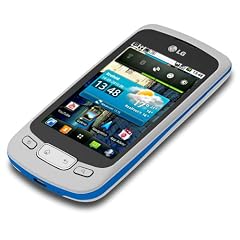 LG P500 OPTIMUS One Smartphone (Android 2.2, 3 MP Kamera, 8,1 cm (3,2 Zoll) Touchscreen, 2GB Speicherkarte, 3,5mm Klinkenbuchse) blue / chrome