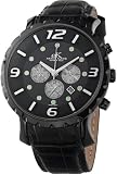 Adee Kaye Chronograph AK8030-MIPB Black Chronograph for Him Design Highlight