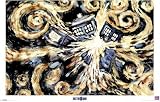 Professionally Framed Doctor Who Exploding Tardis TV Poster Print - 24x36 with RichAndFramous Black Wood Frame