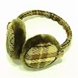 Winter Plaid Ski Earmuff Ear muff Warmer Zig Adjustable Brown