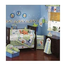 Lambs & Ivy Bubbles 6 Piece Crib Bedding Set