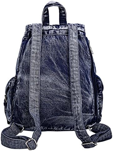 OULINBEIN Women / Girl / Men / Boy Blue Denim Backpack