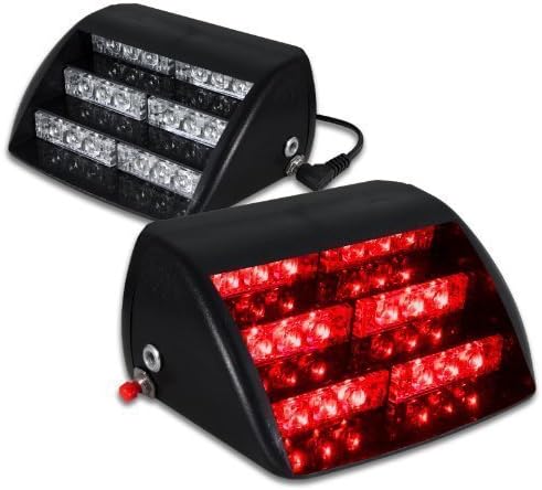 Resun Super Bright 18x LED Firefighter Personal Vehicle Emergency Dash Warning Light Strobe Flash Light For Trucks, SUV,Boat (Red)