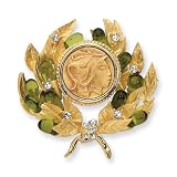 Jacqueline Kennedy Greek Coin Pin