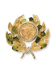 Jacqueline Kennedy Greek Coin Pin