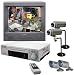 Clover BUN141282 Complete Observation System, Includes Real Time TimeLapse VCR recorder with OSD 1280 hours of recording time, 2 Color CCD indoor cameras with audio and 2 indoor/outdoor cameras with IR LED's for night vision, 14 Dual Quad monitor expandable up to eight cameras