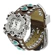 Geneva Platinum Rhinestone Accent Western Watch